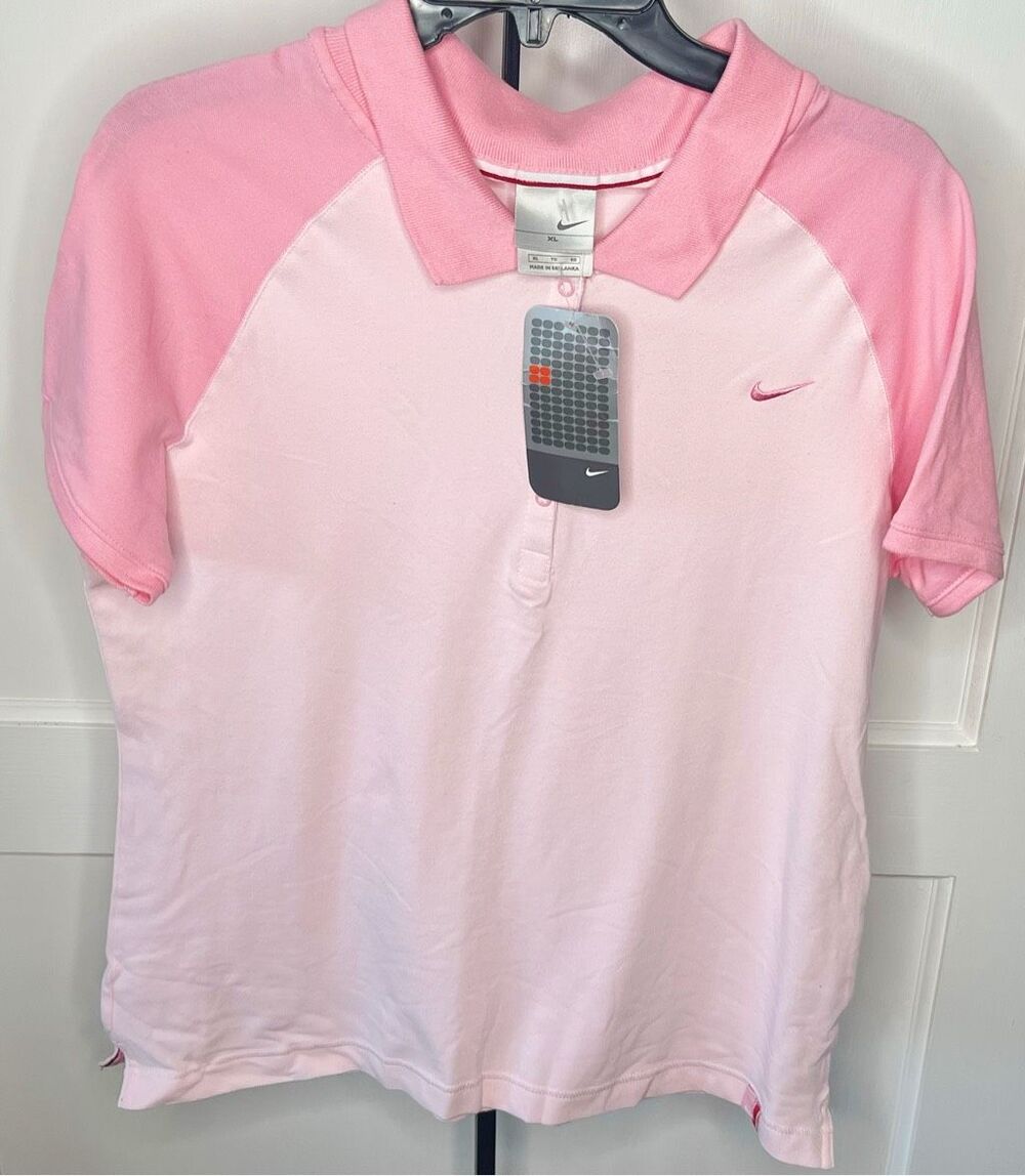 Nike Activewear Polo Shirt in Pink Size XL Nwt